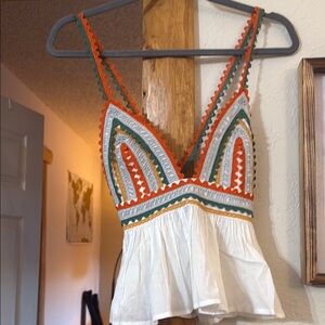 Embroidered Multicolor Women Top